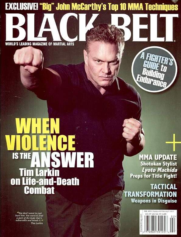 Tim Larkin on front cover of Black Belt magazine