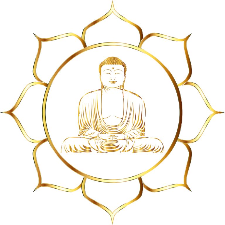 Gold Buddha graphic