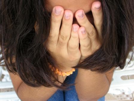 Woman feeling ashamed