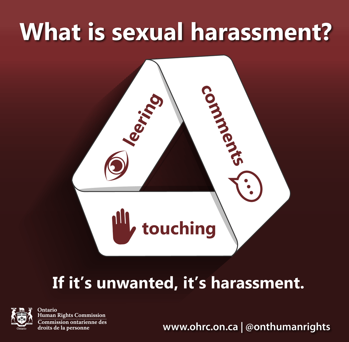 'If it's unwanted, it's harassment' image
