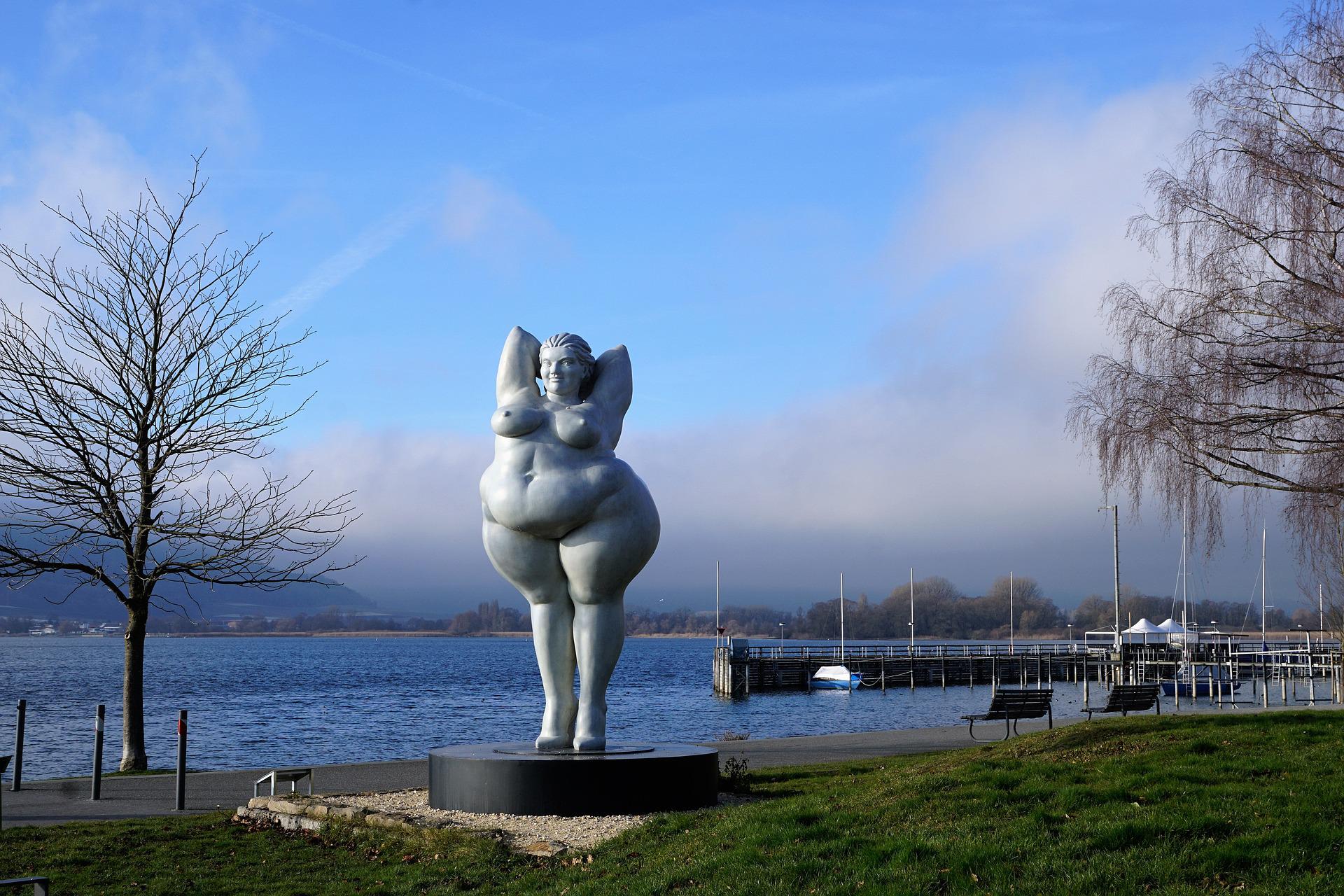 Yolanda statue, Lake Constance, Germany