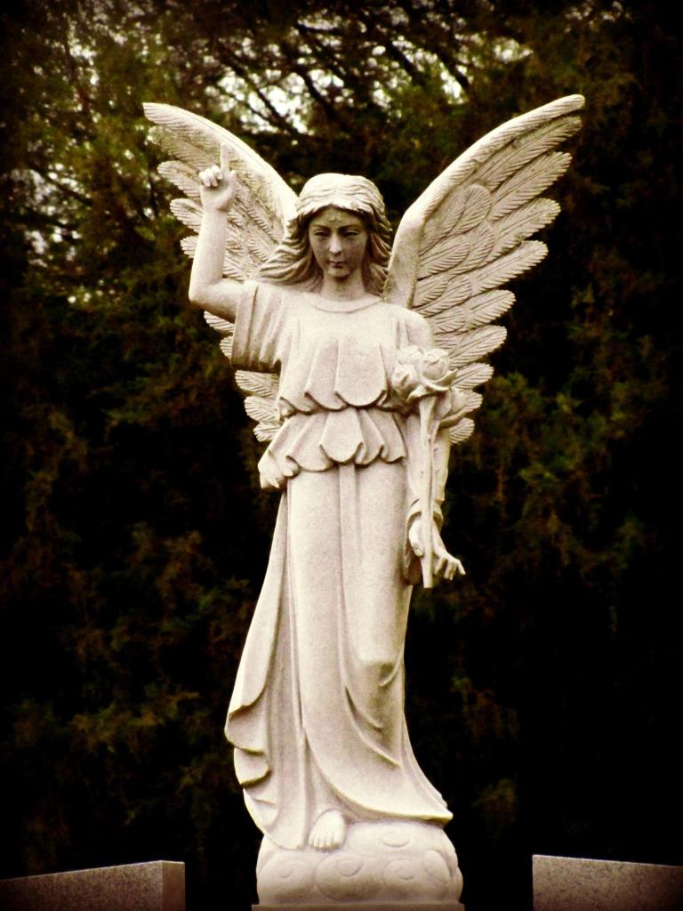Angel points up