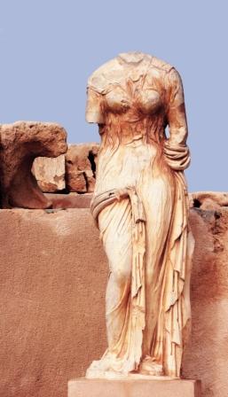 Statue in desert