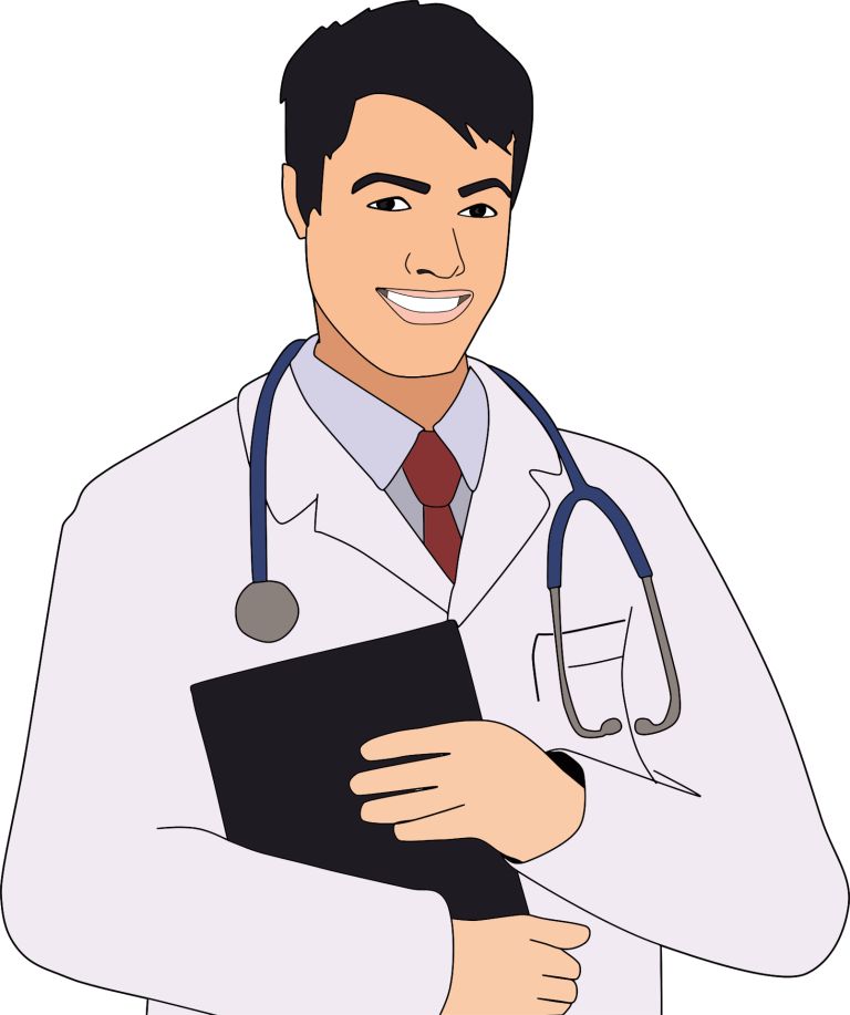 Male doctor cartoon