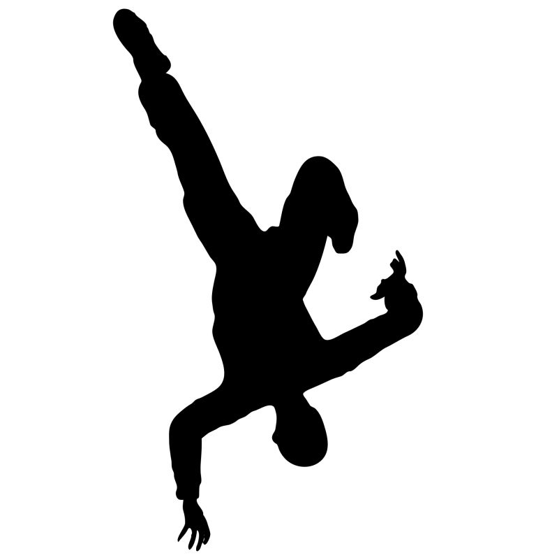 Silhouette of exploded man
