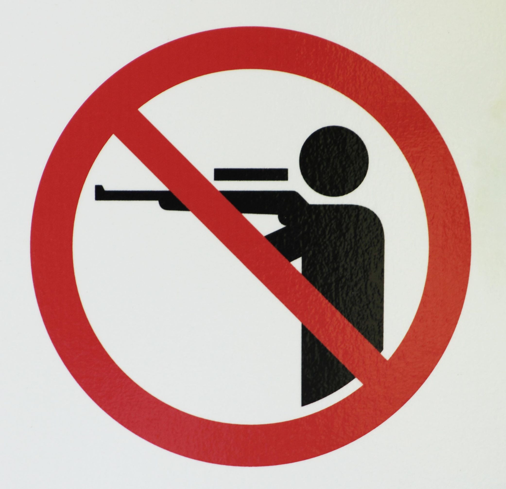 Gun control sign