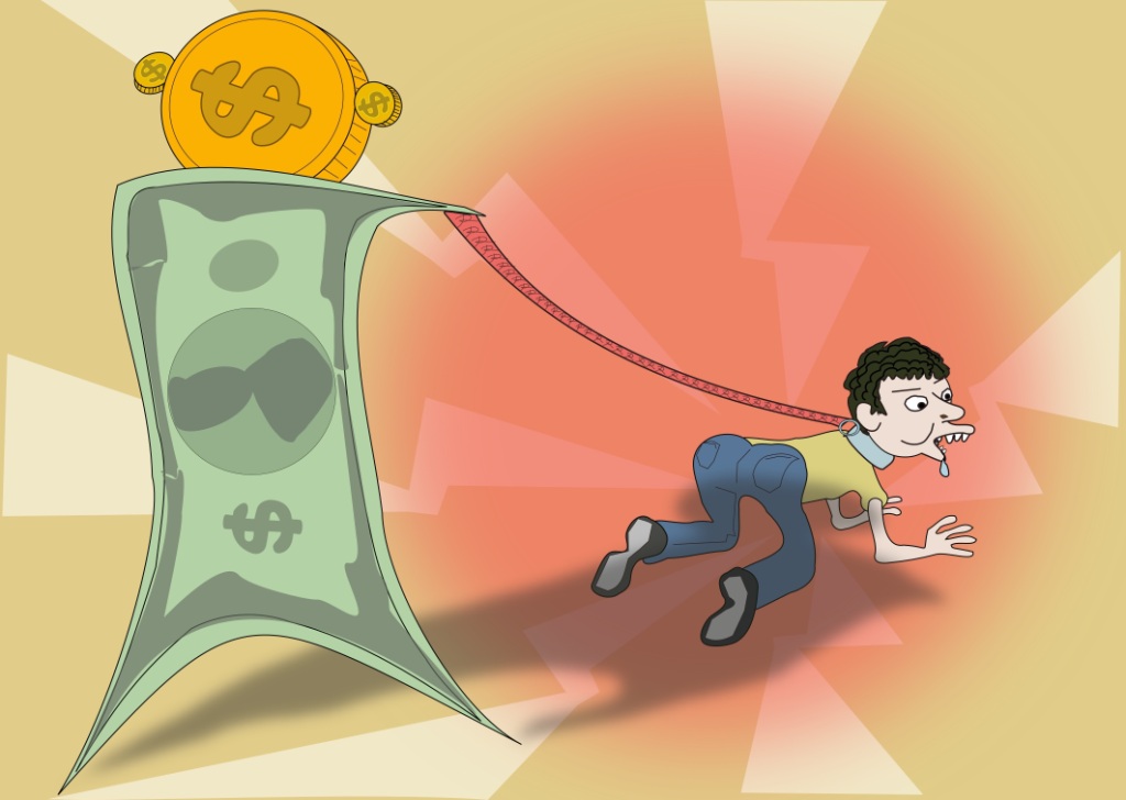 We are slaves to money graphic