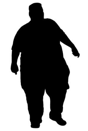 Obese human silhouette