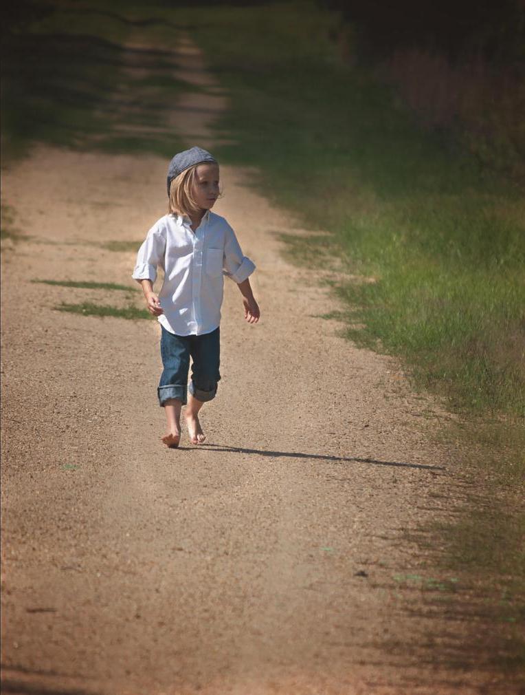 Child on path