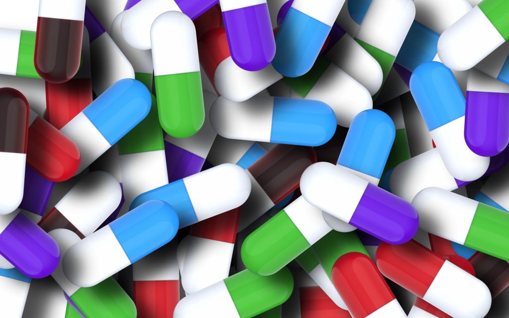 Coloured pills