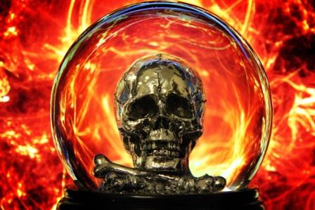 Fire skull