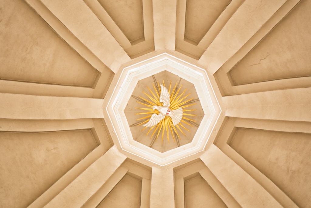 Spiritual Riches symbolised as fiery dove