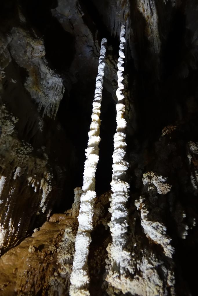 Tall stalagmites