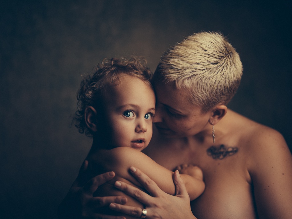 Naked Mother & Baby