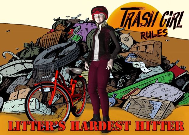 Trash Girl cartoon by Creative Nation