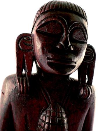 Tribal Woman wooden carving