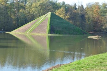 Pyramid, lake, park