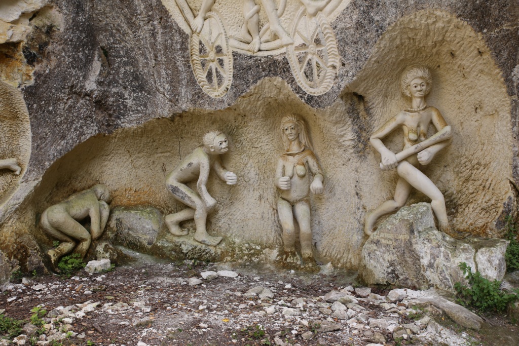 Stone Women wall carving